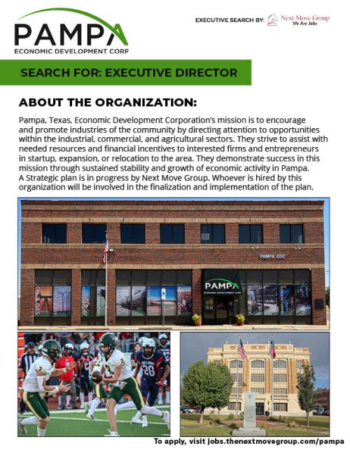 Pampa, TX, Job Profile Next Move Group Jobs Board