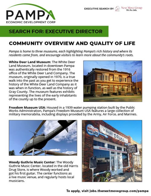 Pampa, TX, Job Profile Next Move Group Jobs Board